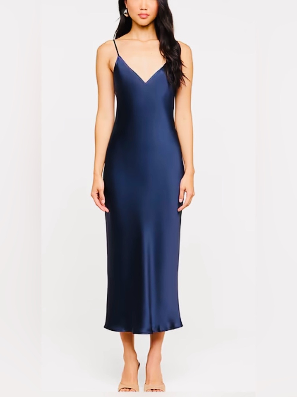 Satiny Maxi Dress. Size M